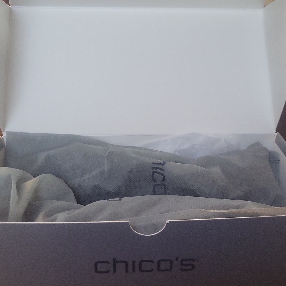 CHICOS Rhinestone Loafers~ 7M Black - Picture 6 of 8